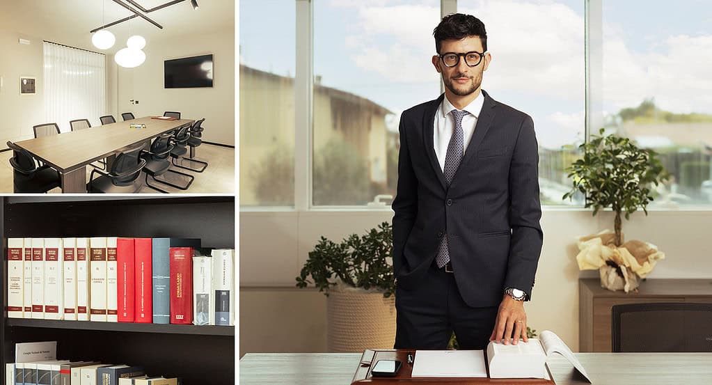 Notaio Andrea Daminato nel suo studio, sala conferenze e libreria legale